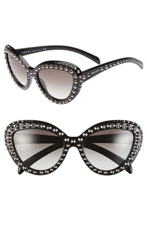 prada 00mm cat eye sunglasses|prada cat eye studded sunglasses.